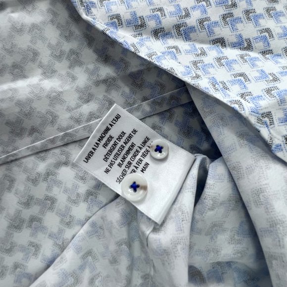 Robert Graham Modern Americana Men's 2XL Blue/Black Button Up Tailored Shirt - Picture 5 of 14